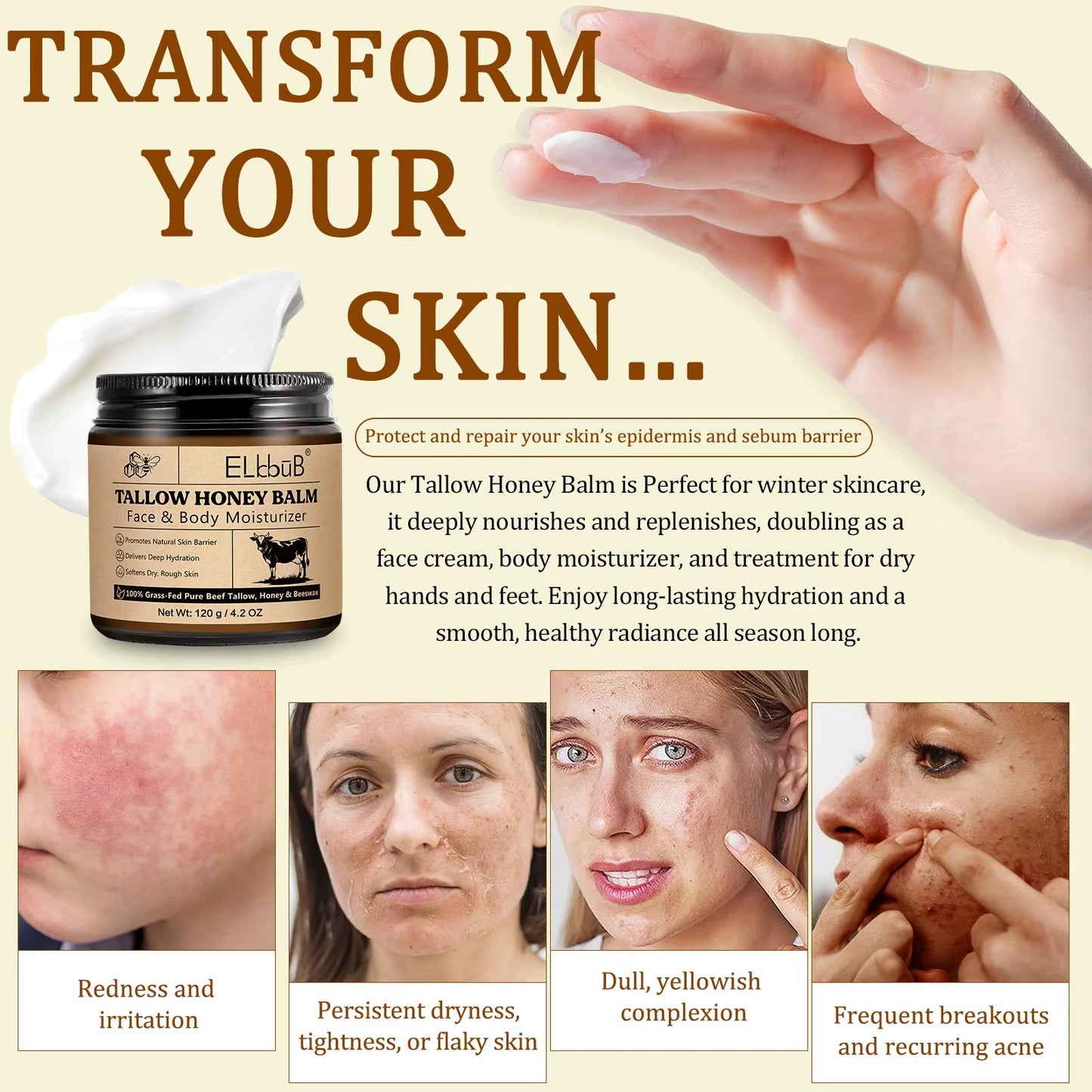 ELBBUB Tallow Honey Balm