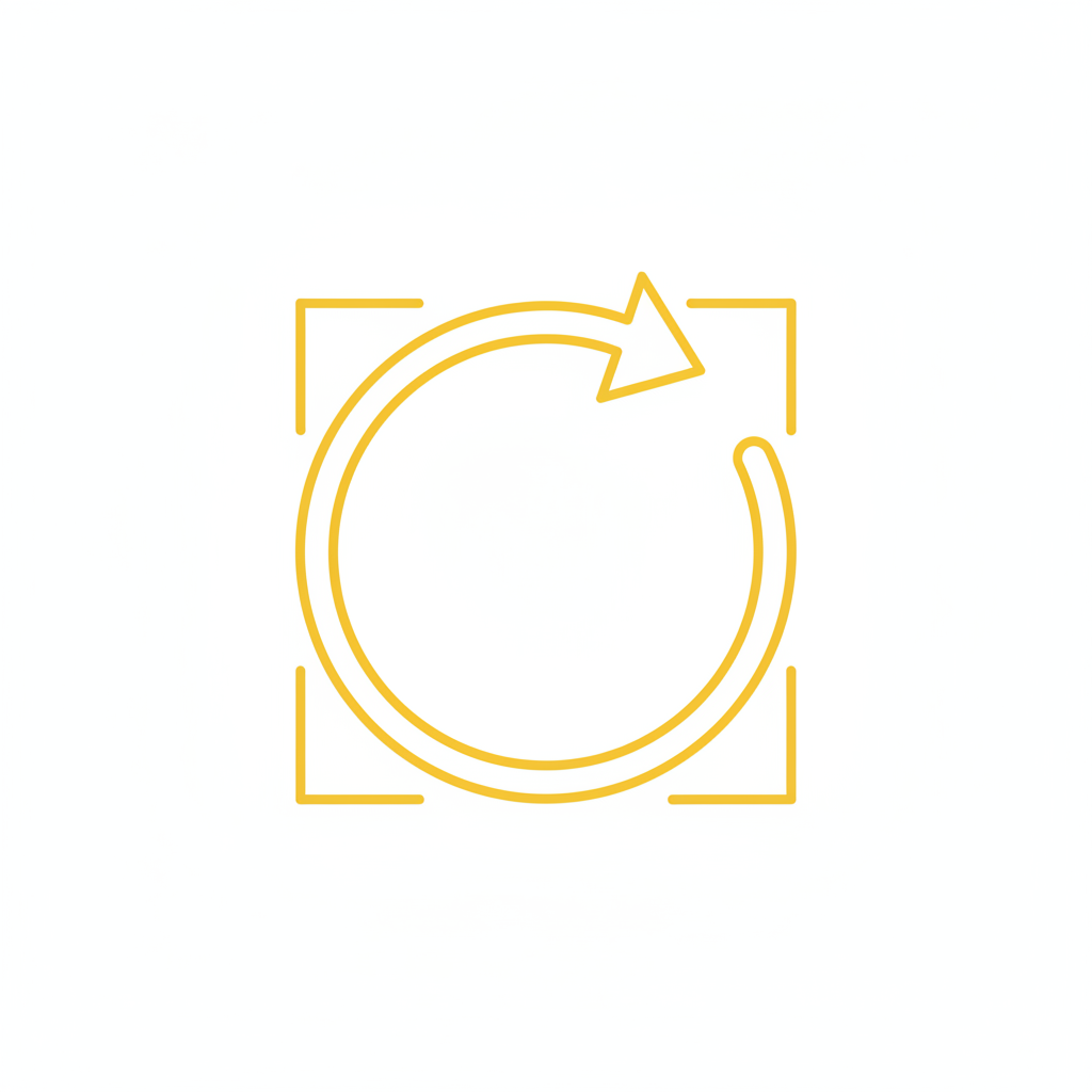 clean yellow minimalistic line Returns icon
